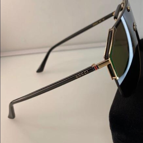 Gucci Brown Shield Unisex Sunglasses GG0291S 002 - Picture 8 of 12